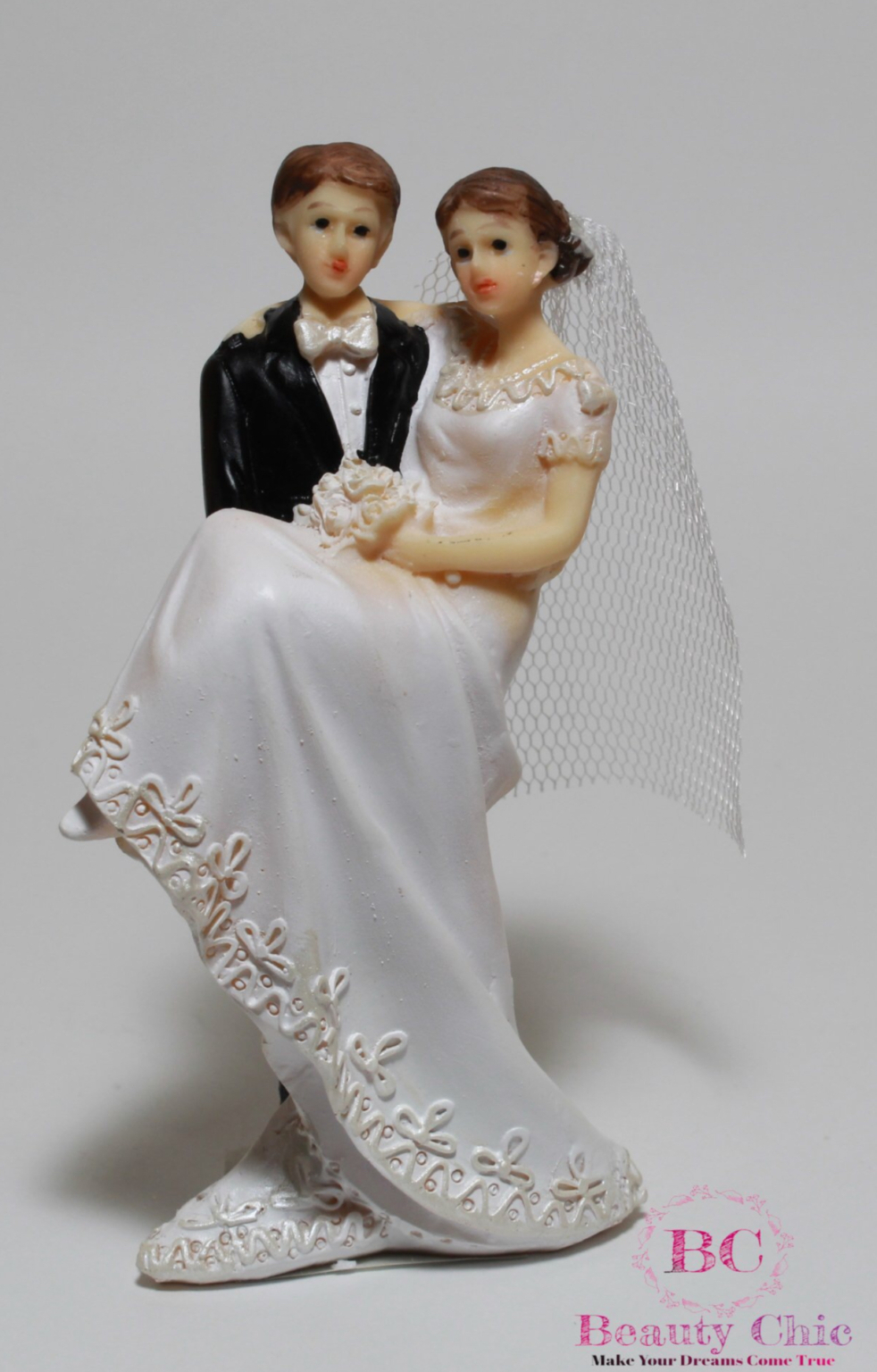 Topo de bolo "Noiva ao colo"