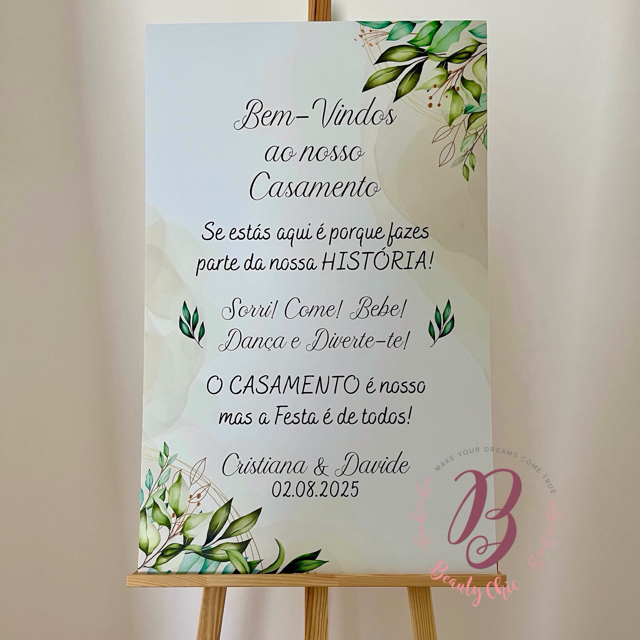 Placa de Boas-vindas PVC Vertical